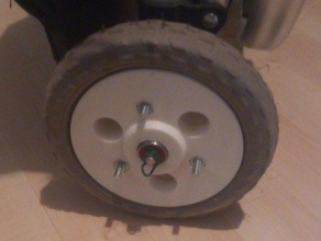 cart wheels using bearings replacement part parts shopping wheel 3d print model - Mito3D