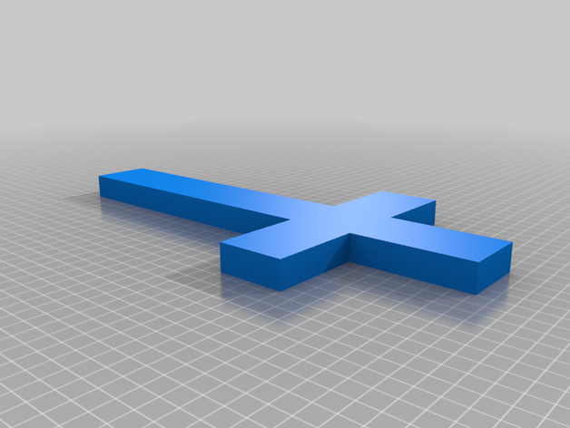 basit çapraz 3D print model - Mito3D