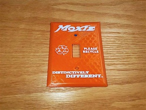 distinctively different moxie lightswitch cool cover crap drink light switch maine joe new hanpshire please recycle pop remix soda 3d print model - Mito3D