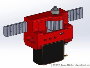 ftc tetrix linear actuator block first robotics tech challenge rack pinion 3d print model - Mito3D