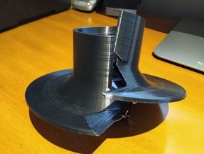 overlap flange sump pump radon flexible slide 3d print model - Mito3D