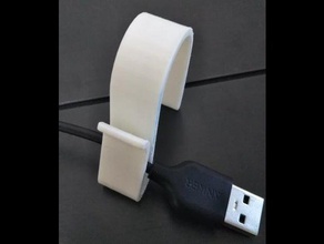 soporte de cable gancho el clip titular usb 3d print model - Mito3D
