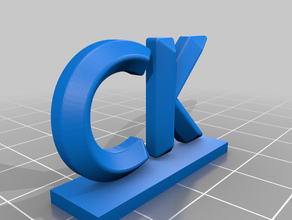ck iniciales 3d print model - Mito3D