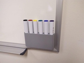 trocken abwischbaren marker caddy trockenen löschen marker-Halter Büro-Organisation whiteboard-marker 3d print model - Mito3D