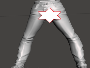 freddy mercury anatomicamente corretta pantaloni 3d print model - Mito3D