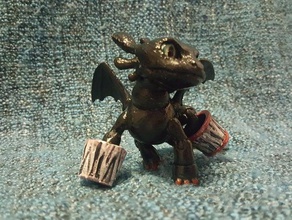 dragon bjd toothless figure 3d print model - Mito3D