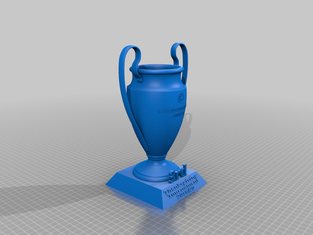 champions league, o dia de ação graças troféu 3D print model - Mito3D