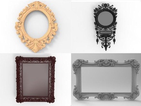 baroque picture frame pack 02 update weekly 3d print model - Mito3D