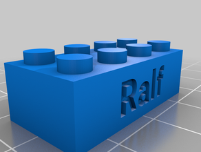ralf brique lego personnalisé 3d print model - Mito3D