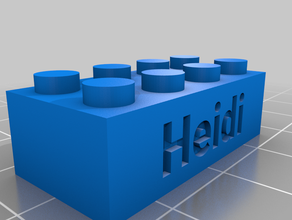 heidi lego-Stein kundengebundene 3d print model - Mito3D