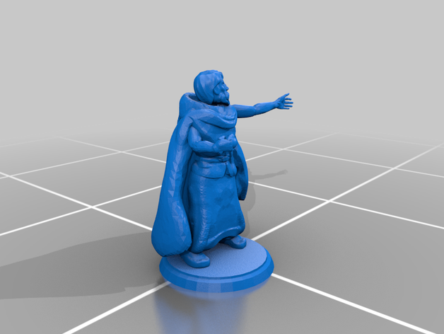 amoneth mago umano dnd mini in miniatura dungeons dragons umana miniature 3D print model - Mito3D