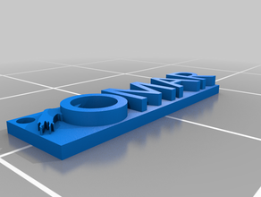 omar logotipo keychain 3d print model - Mito3D