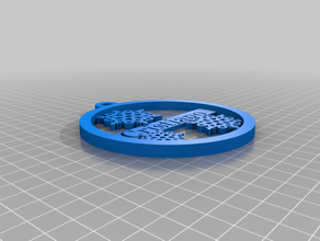 meu personalizados ornamento medalhão de floco neve personalizado 3d print model - Mito3D