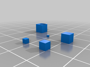 ignorer la 1ère image4 petits carrés rapide 1x1 2x2 3x3 4x4 carré minuscule ultra-rapide 3d print model - Mito3D