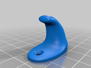 hook roundet wall 3d print model - Mito3D