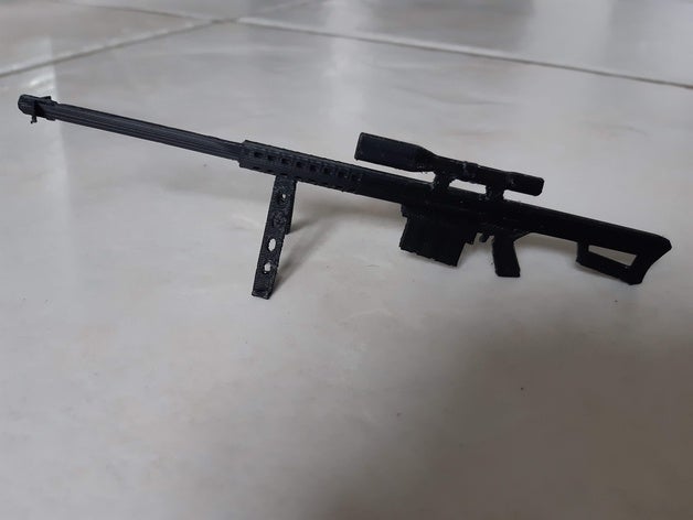weapon barret 50 half part 3D print model - Mito3D