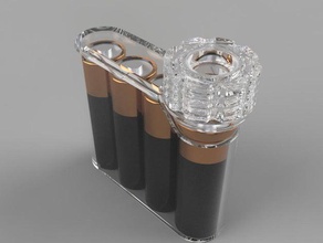 vierfach aa-container einkein lr-hr 6 schraubmagazin v11r 3d print model - Mito3D