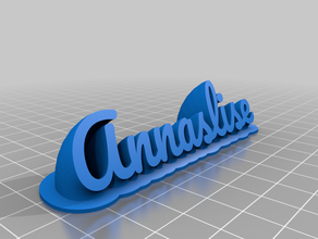 annalise name plate customized 3d print model - Mito3D