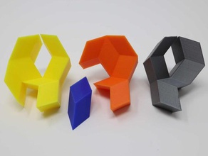 como triacontahedron puzzle 3 3d print model - Mito3D