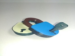 mini padlock lock toy 3d print model - Mito3D