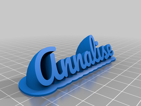 annalise name plate customized 3d print model - Mito3D