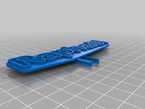 Namensschild personalisierbar aufsteckbare v6 name-tag tag 3d print model - Mito3D