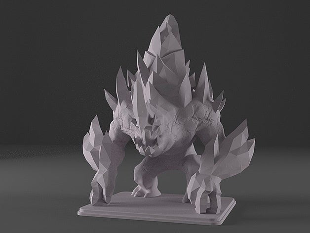 elemental - crystal fury 28mm 32mm dnd dungeons dragons fantasy heroic scale heroquest miniature oldhammer tabletop warcraft warhammer 3D print model - Mito3D