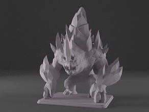 elemental - crystal fury 28mm 32mm dnd dungeons dragons fantasy heroic scale heroquest miniature oldhammer tabletop warcraft warhammer 3d print model - Mito3D