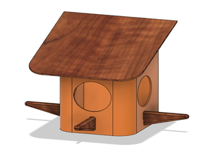 uccelli muro di casa anycubic bird birdhouse 3d print model - Mito3D