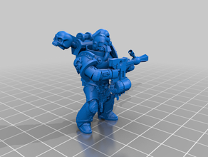 infestado soldado super soaker los marines espaciales del caos nurgle la peste marino warhammer 40k wh40k 3d print model - Mito3D