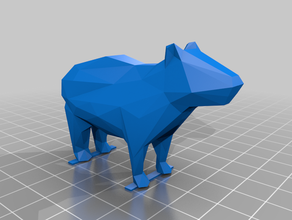 low poly capybara 3d print model - Mito3D