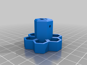 ender z-axis knob - honeycomb remix cr-10 creality 3 rod threaded z 3d print model - Mito3D