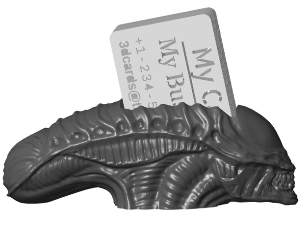 alien xenomorph entreprise titulaire de la carte les étrangers porte-carte visite détenteurs cartes d'affaires 3D print model - Mito3D