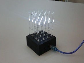 la led de coupe du 4x4x4 arduino cub 3d print model - Mito3D