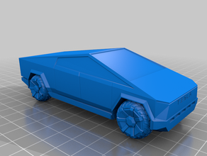tesla cyber truck smashed glass 3d print model - Mito3D