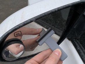 mini car mirror squeegee using wiper blades handheld hand tools windshield blade 3d print model - Mito3D