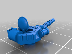 commander turret leman russ epic scale 40k turrent warhammer 3d print model - Mito3D