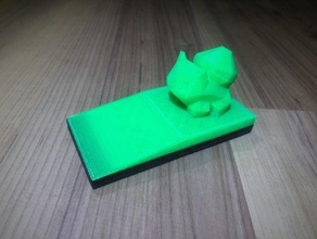 bulbasuar doorstop remix bulbasaur door low poly pokemon 3d print model - Mito3D