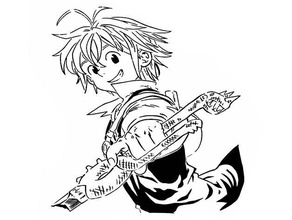 melodious stencil 2 anime character manga seven deadly sins 3d print model - Mito3D