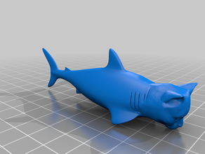 sharkitty aka cat fish catfish shark 3d print model - Mito3D