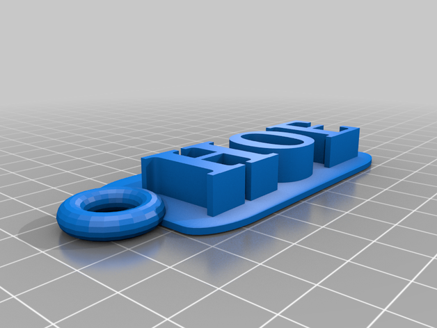 enxada chaveiro 3D print model - Mito3D