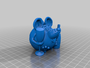 Maus, Flasche aus Glas Maus 3d print model - Mito3D