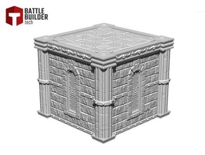 battle builder tech dernier temple 2 des bâtiments les colonnes ruines structure wal wargame warhammer 40k fantasy 3d print model - Mito3D