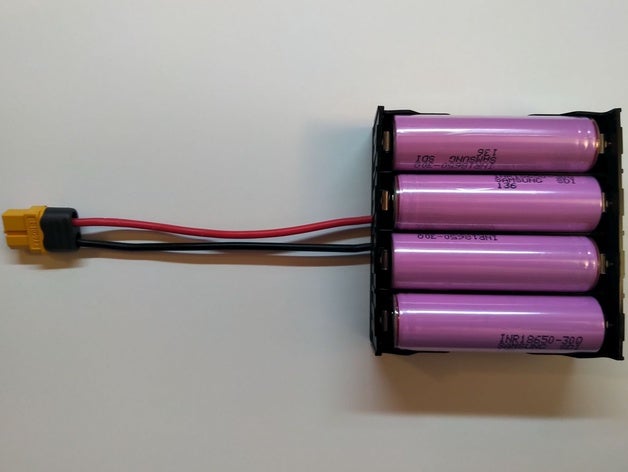 4s batería de iones litio 18650 la 3D print model - Mito3D
