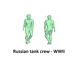 russische tank crew wwii 3d print model - Mito3D