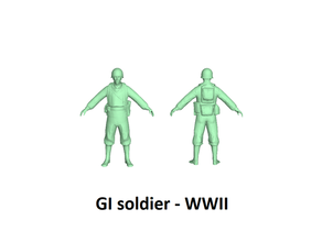 gi soldiers - wwii 3d print model - Mito3D