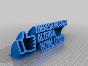 theresa home loans customized 3d print model - Mito3D