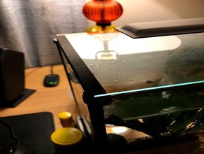 fluval spec 5 acquario coperchio in vetro, guide, mod l'acquario betta pesce serbatoio v 3d print model - Mito3D