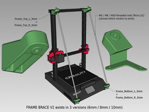 cr10-s pro frame brace light version cr10s creality 3d print model - Mito3D