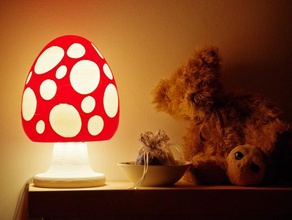 muchroom table lamp 3d print model - Mito3D